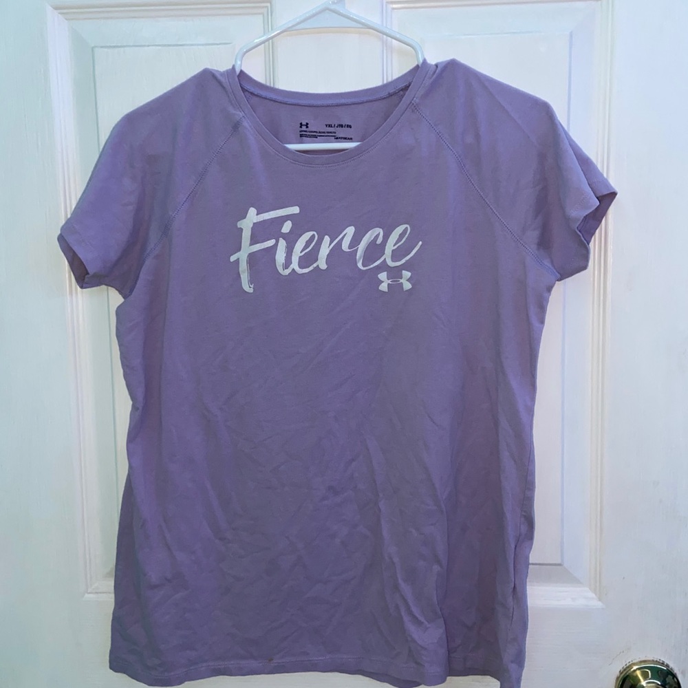 purple under armor t shirt